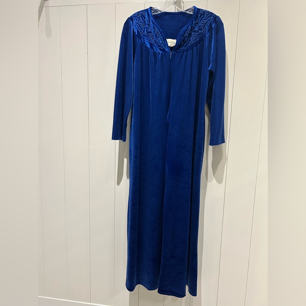 Loungees Blue Full Length Robe Size Small - Picture 8 of 8